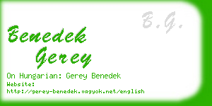 benedek gerey business card